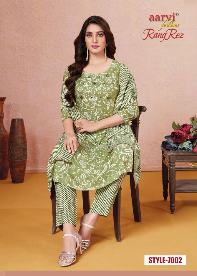 Aarvi Rangrez 1 Wholesale Kurti With Bottom Dupatta Collection